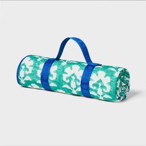 Stamped Floral Picnic Blanket Teal - Roller Rabbit x Target (NWT)